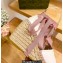 Gucci Heel 9.5cm platform Leather espadrilles with ribbon tie 725836 White/Pink 2023