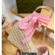 Gucci Heel 9cm espadrilles sandals with ribbon tie embroidery Pink 2023