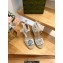 Gucci Heel 9cm espadrilles sandals with ribbon tie embroidery White 2023