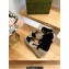 Gucci Heel 9cm espadrilles sandals with ribbon tie embroidery Black 2023