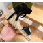 Gucci Heel 9cm espadrilles sandals with ribbon tie embroidery Black 2023