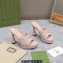 Gucci Heel 11cm Platform 2.5cm Studs slide sandals 723404 Pink 2023