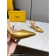 Fendi First Heel 9.5cm leather high-heeled slingbacks Gold 2023