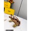 Fendi First Heel 9.5cm leather high-heeled slingbacks Brown 2023