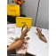 Fendi First Heel 9.5cm leather high-heeled slingbacks Brown 2023
