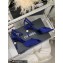 Chanel Heel 3.5cm Crystal Bow Satin Pumps Blue 2023