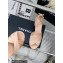 Chanel Heel 3.5cm Crystal Bow Satin Pumps Nude Pink 2023