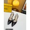 Fendi First sequin high-heeled slingbacks Black 2023