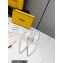Fendi First Heel 9.5cm leather high-heeled slingbacks White 2023
