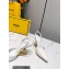 Fendi First Heel 9.5cm leather high-heeled slingbacks White 2023