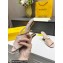 Fendi First leather high-heeled sandals Nude Pink 2023