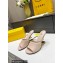 Fendi First leather high-heeled sandals Nude Pink 2023