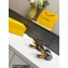Fendi First leather high-heeled sandals Coffee 2023