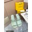 Fendi First leather high-heeled sandals Light Green 2023