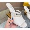 Fendi First leather high-heeled sandals White 2023