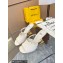 Fendi First leather high-heeled sandals White 2023