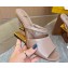 Fendi First leather high-heeled sandals Nude 2023