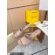 Fendi First leather high-heeled sandals Nude 2023