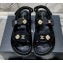Chanel CC Logo Beach Sandals G40138 Velvet Black 2023