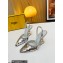Fendi First sequin high-heeled slingbacks Silver 2023