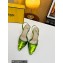 Fendi First sequin high-heeled slingbacks Green 2023