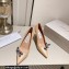 Jimmy Choo Heel 8.5cm Romy Nappa Leather Pumps Beige with Jimmy Choo Bow 2023
