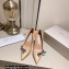 Jimmy Choo Heel 8.5cm Romy Nappa Leather Pumps Beige with Jimmy Choo Bow 2023