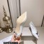 Jimmy Choo Heel 6.5cm Romy Nappa Leather Pumps White with Jimmy Choo Bow 2023