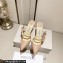 Jimmy Choo Heel 8.5cm Leather Pointed-Toe Mules Nude with stud-embellished Bow 2023