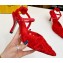 Fendi Colibrì Lite mesh high-heeled slingbacks Red 2023