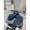 Chanel Iridescent Cotton Tweed Sandals G39918 Blue 2023