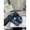 Chanel Iridescent Cotton Tweed Sandals G39918 Blue 2023