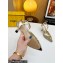 Fendi Colibrì Lite mesh high-heeled slingbacks Gold 2023