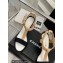 Chanel Heel 9cm Lambskin and Grosgrain Sandals Beige 2023