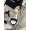Chanel Heel 9cm Lambskin and Grosgrain Sandals Beige 2023