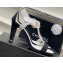 Chanel Heel 9cm Lambskin and Grosgrain Sandals White 2023