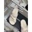 Chanel Heel 2cm Patent and Tweed Logo Mules White 2023