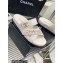 Chanel Heel 2cm Patent and Tweed Logo Mules White 2023