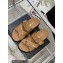 Chanel Heel 2cm Patent and Tweed Logo Mules Brown 2023