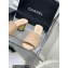 Chanel Gold Heel 5.5cm CC Logo Mules Beige 2023