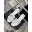 Chanel Gold Heel 5.5cm CC Logo Mules White 2023