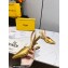 Fendi First Heel 9.5cm leather high-heeled slingbacks Gold 2023
