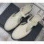 Chanel Heel 3cm Leather Round Toe Slingbacks White 2023