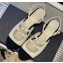 Chanel Leather Buckle Slingbacks White 2023