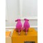 Louis Vuitton Heel 9.5cm Silver Logo Sparkle Sandals Fuchsia 2023