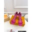 Louis Vuitton Heel 6.5cm Silver Logo Sparkle Sandals Fuchsia 2023