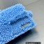 Jacquemus Le Bambidou Shearling flap bag 2036 Blue