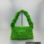 Jacquemus Le Bambidou Shearling flap bag 2036 Green