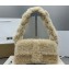 Jacquemus Le Bambidou Shearling flap bag 2036 Beige