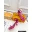 Louis Vuitton Heel 6.5cm Silver Logo Sparkle Sandals Fuchsia 2023